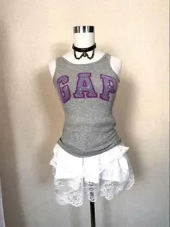 海外ガール　平成女児　y2k グランジ　キャミソールピチT gap タンクトップのサムネイル