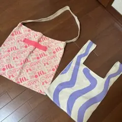 ニット　トートバッグ　＆　ショルダーバッグ　美品　2点セットのサムネイル