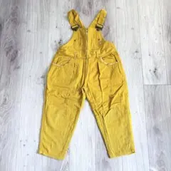 キッズ オーバーオール イエロー 120cm 綿100%