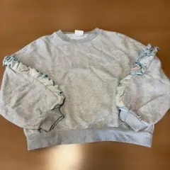 ハート刺繍 フリル付きトレーナー　スウェットのサムネイル