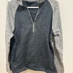 ハーフジップ スウェット グレー ファッション お洒落 スポーツ【S】