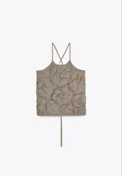 ニットベスト ベージュ