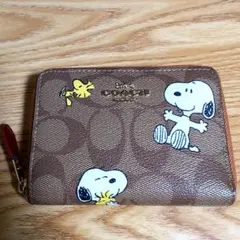COACH PEANUTS スヌーピー 二つ折り財布