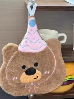 クマの顔 ループ付タオル