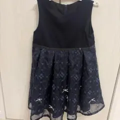 アプレレクール　ネイビー刺繍ノースリーブワンピース 110 フォーマル
