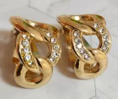 ヴィンテージ FM刻印 ゴールド ツイスト イヤリング