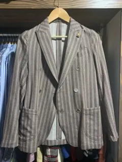 LARDINI テーラードジャケット ストライプ柄のサムネイル