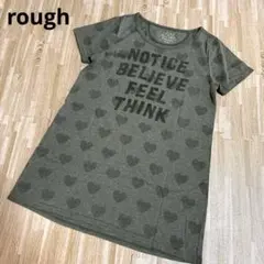 美品✨roughラフ ハート柄 半袖Tシャツ カットソー　チュニック　Aライン