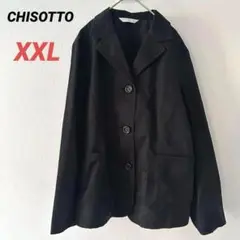 チソット　ジャケット　ミリタリージャケット　ショートコート　トレンチ　ブラック