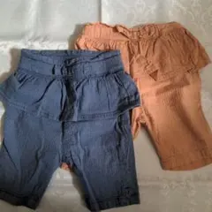 子供服　フリル付き半ズボン 80cm 2色セット