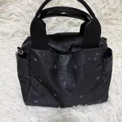ほぼ未使用品 ANNA SUI アナスイ スター柄 ナイロンミニショルダー