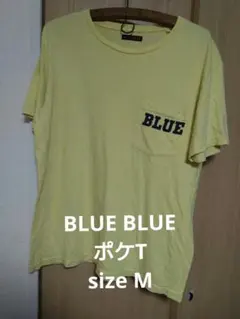 【シングルステッチBLUE BLUEポケットTシャツイエローバックプリント日本製のサムネイル
