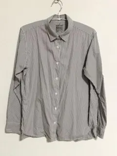 無印良品　ストライプ 長袖シャツ Mサイズ 綿100%