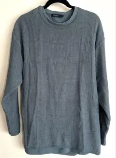 カーキ色メッシュ 長袖カットソー