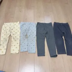 ベビー服 4点セット パンツ 90cm ユニクロ 柄 黄色 グレー デニム