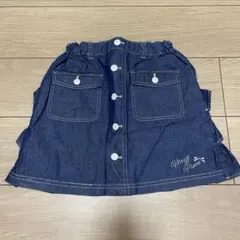 メゾピアノ　後ろフリル　デニム　スカート