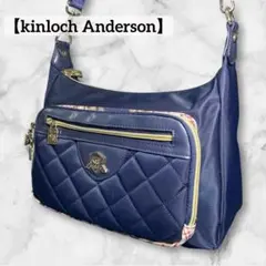 【kinloch Anderson】ネイビー ナイロン ショルダーバッグ