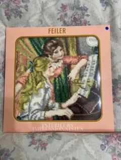 新品　フェイラー　FEILER ルーブル美術館　コラボ　タオルハンカチ FEILER - ②フェイラー: ルーブル美術館展コラボハンカチ セットブルー