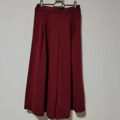 バーガンディ ガウチョパンツ