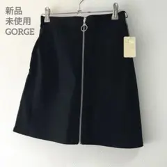 【新品未使用】GORGE ジッパー付　ブラック　ミニスカート Fのサムネイル