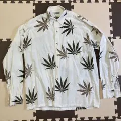 植物　柄　シャツ　ボブマーリー　peace 舐達麻　CBD 麻のサムネイル