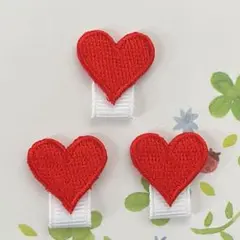 名札付けワッペン ハート赤