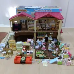 し*る様 エポック社　シルバニアファミリー 赤い屋根の大きなお家　まとめ売り