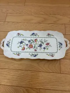 花柄長方形プレート14×35㎝ - メルカリ
