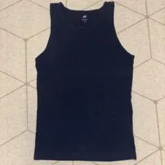 H&M メンズ タンクトップ ネイビー S