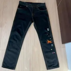 美品】GUCCI グッチ 刺繍 アニマル 32 ブラックデニム - メルカリ