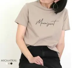 MICA& DEAL ロゴTシャツ　36　ベージュ　日本製のサムネイル