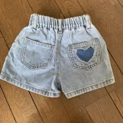 ハート型ポケット　デニム　半ズボン 4Y