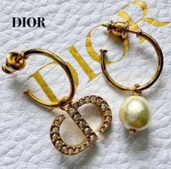 極美品 ChristianDior petit パール CD ロゴ ピアス