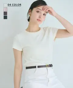 BASEMENT online 【MIYU DESIGN】ベロア半袖Tシャツ　白