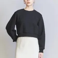 BEAUTY&YOUTH ジャカード クルーネック プルオーバー