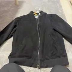ZARA スエード調 ボンバージャケット ブラックのサムネイル