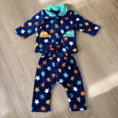 80cm 星柄フリースベビーパジャマ