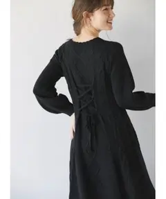 新品未開封＊トッコ クローゼット　レースアップ　ケーブル　ニットワンピース