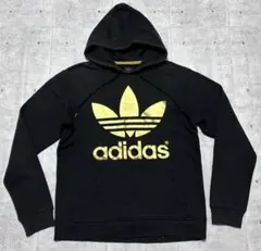 adidas Originals ゴールドプリント ビッグトレフォイル パーカー