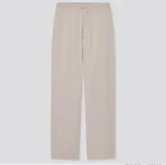 UNIQLO サテンリラックスストレートパンツ　グレー　Lサイズ
