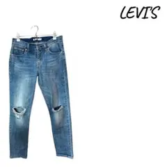 LEVI'S スキニーダメージデニム ライトブルー，M− L相応