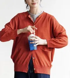 zootie コットンリネンドロップショルダーカーディガンのサムネイル