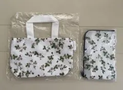 【三越　友の会】WEDGWOODワイルドストロベリー柄ミニトート＆マスクケース