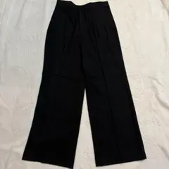 UNIQLO ハイウエストワイドパンツＬブラック