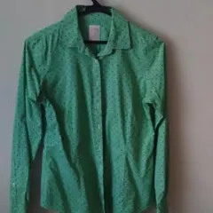 BROOKSBROTHERS 緑ドット柄長袖シャツ サイズ2