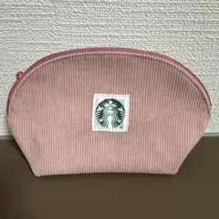 スターバックス ピンクポーチ コーデュロイポーチのみ　（シュトーレン付属無し）のサムネイル