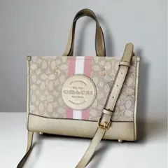 COACH デンプシー キャリーオール シグネチャー 2way クロスボディー