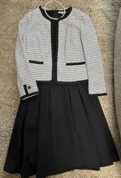 【美品】23区 ノーカラージャケット×プリーツワンピース黒 サイズ40