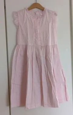 ChateaudeSable フリル付きピンク半袖ワンピースのサムネイル