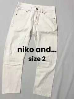 niko and… ニコアンド　クロップドパンツ　ホワイトジーンズのサムネイル